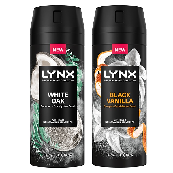 Lynx Fine Fragrance Black Vanilla & White Oak Bundle