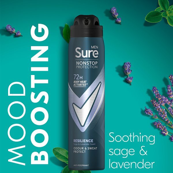 Sure Men Nonstop Protection Resilience Anti-Perspirant Aerosol 250 ml