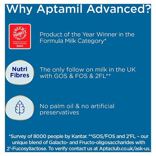 Aptamil 2 Advanced Follow On Baby Milk Formula 6-12 Mth 800G