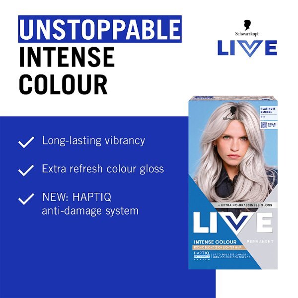 Schwarzkopf LIVE B15 Platinum Blonde Permanent Hair Dye