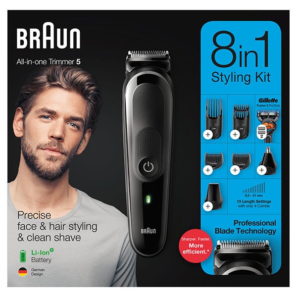 Braun 8-in-1 MGK5260 Men Beard, Face Trimmer & Hair Clipper