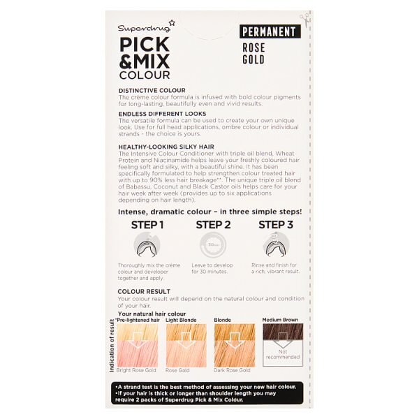 Superdrug Pick & Mix Rose Gold Permanent Colour