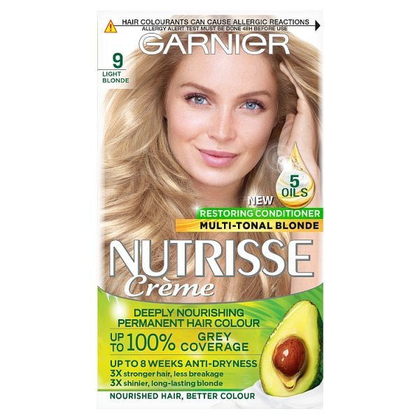 Garnier Nutrisse Permanent Hair Dye Light Blonde 9