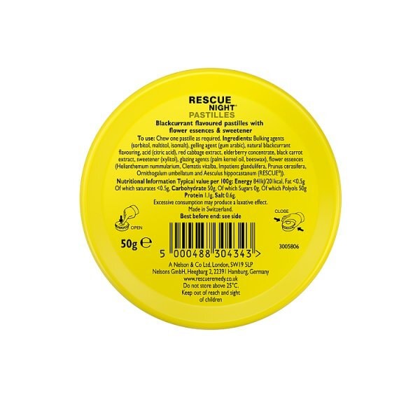 Rescue Remedy Night Pastilles Blackcurrant 50G