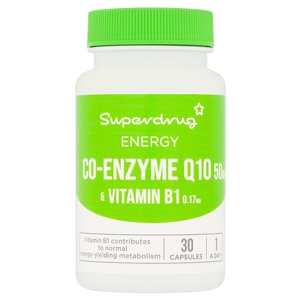 Superdrug Co-enzyme Q10 50mg With B1 30s