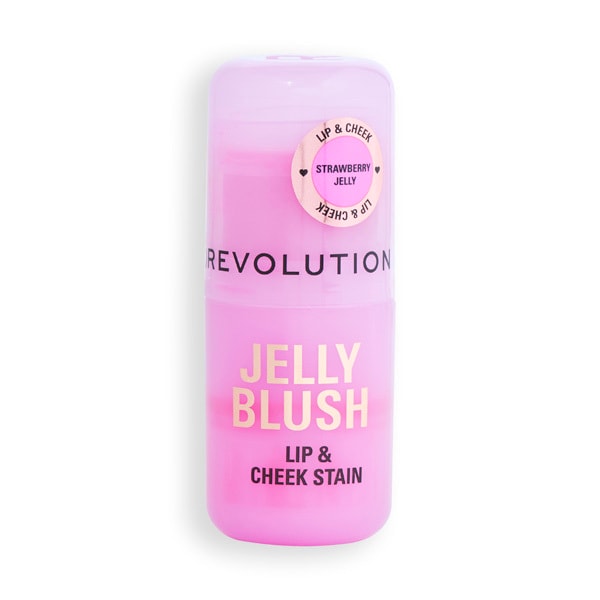 Revolution Jelly Blush Stick Lip Cheek Stain Strawberry Pink