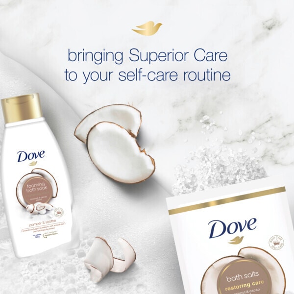 Dove Bath Salts Pouch Coconut And Cacao Restoring Care 900G