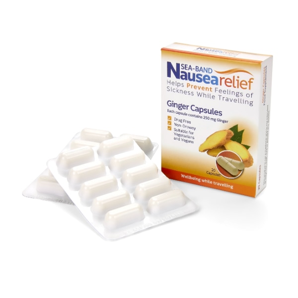 Sea-Band Nausea relief Ginger Capsules 20's