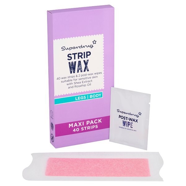 Superdrug Sensitive Legs & Body Wax Strips x40 Maxi Pack
