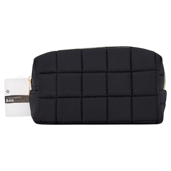 Superdrug Black Padded Cube Cosmetic Bag