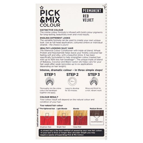 S/D PICK & MIX RED VELV PERMANENT COLOUR