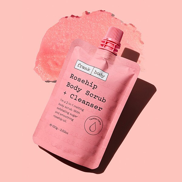 Frank Body Rosehip Body Scrub + Cleanser 100g