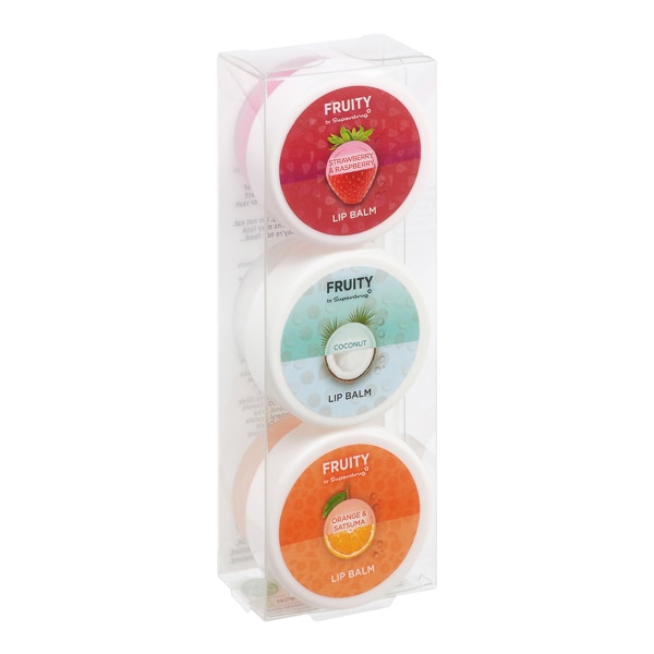 Superdrug Fruity 3 X Lip Balm Set In Tubs