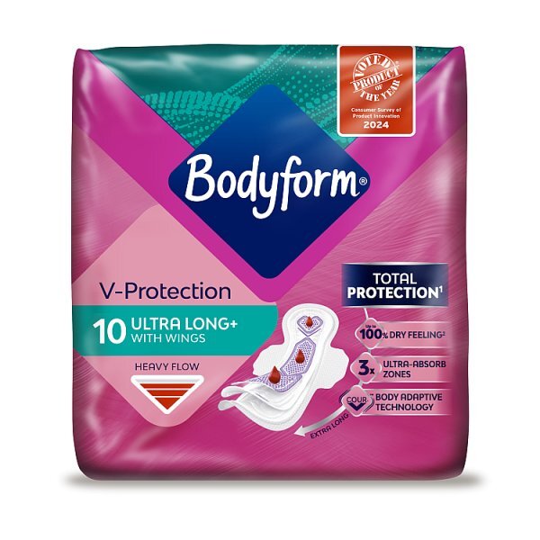 Bodyform Ultra Long Sanitary Towels Wings 10 pack