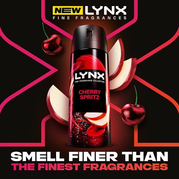 Lynx 72Hr Fine Fragrance Cherry Spritz Body Spray 150Ml