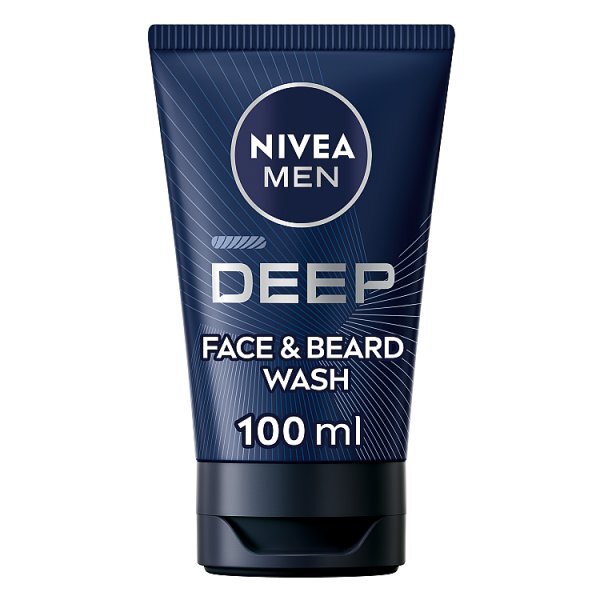 Nivea Men Deep Face & Beard Wash With Black Carbon 100Ml