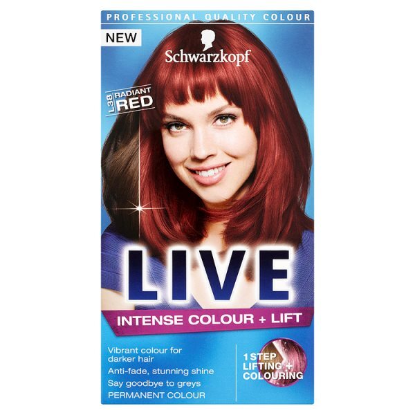 Schwarzkopf LIVE Intense Colour +Lift L38 Radiant Red Hair