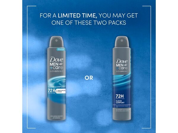 Dove Men+Care Advanced Clean Comfort Anti-Perspirant Aerosol 200 ml