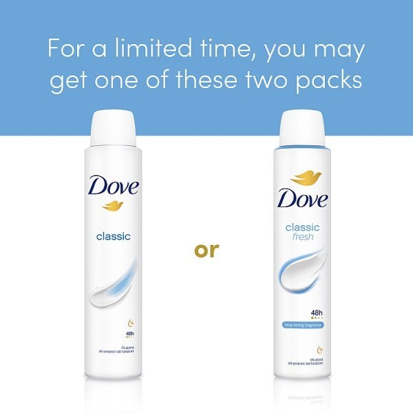 Dove Women Antiperspirant Deodorant Classic Aerosol 200ml