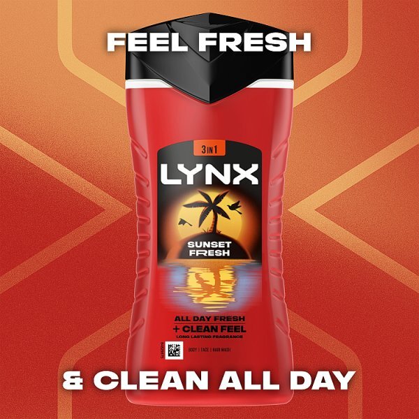 Lynx Sunset Fresh 3-in-1 Body Wash 225 ml