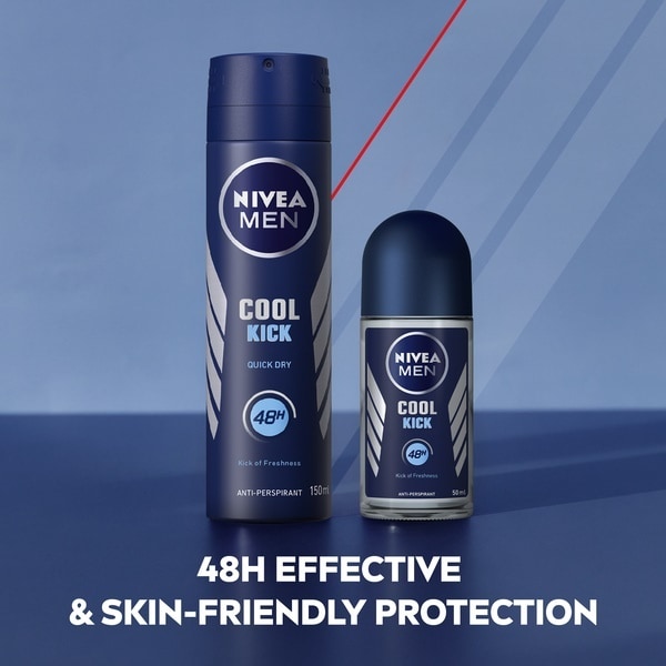 NIVEA MEN Anti-Perspirant Deodorant Roll-On, Cool Kick, 50ml