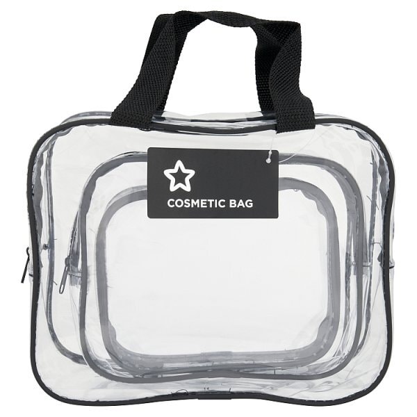 Superdrug Make Up Bags Clear x3