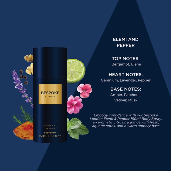 Bespoke Elemi and Pepper body spray 150ml