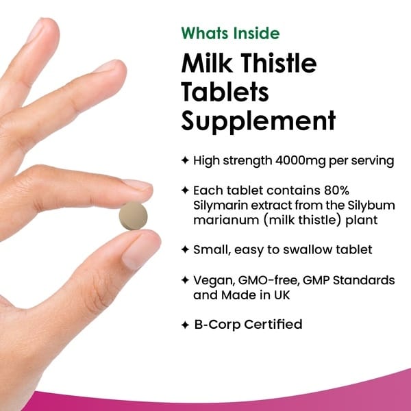 New Leaf Milk Thistle Tablets - 4000Mg P/S 120 Vegan Tablets