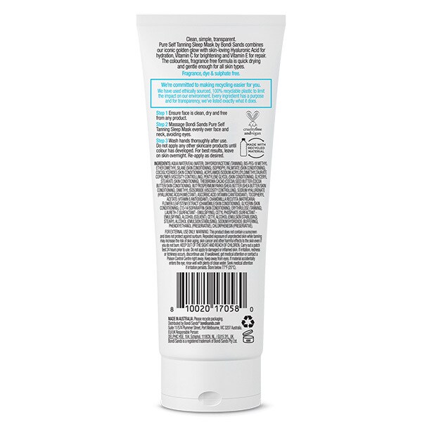 DNR Bondi Sands Pure Self Tanning Sleep Mask 75Ml