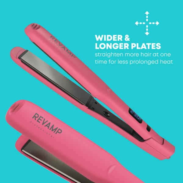 Revamp Progloss Wide Ultra Shine Straightener - Pink Power