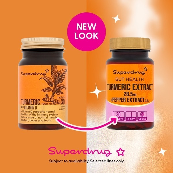 Superdrug Turmeric 1500mg & Black Pepper 30s