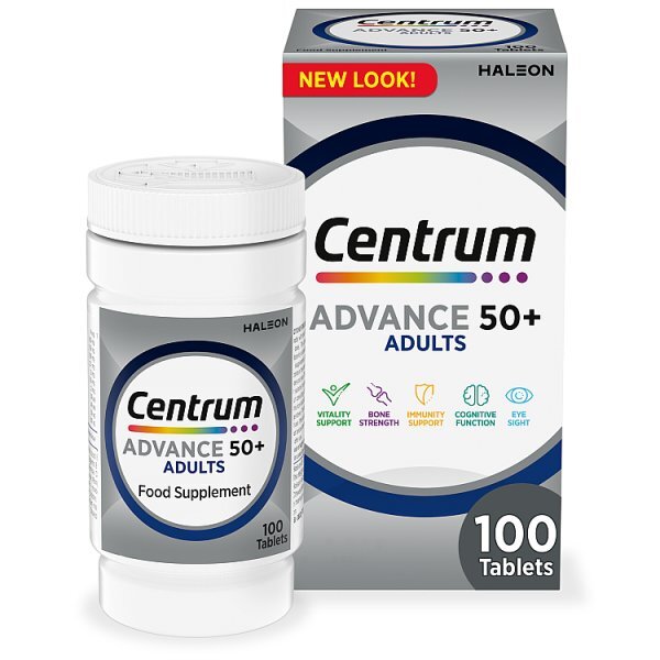 Centrum Advance 50+ Multivitamins & Minerals, 100 Tablets