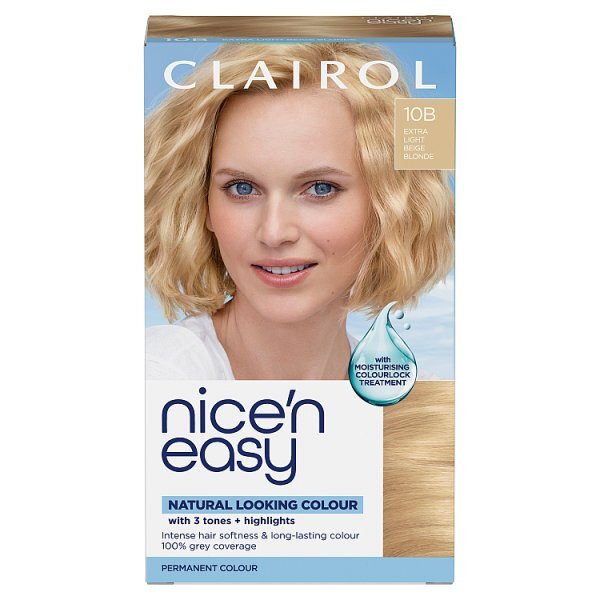 Clairol Nice'N Easy Crème Permanent Hair Dye 10B Light Beige Blonde