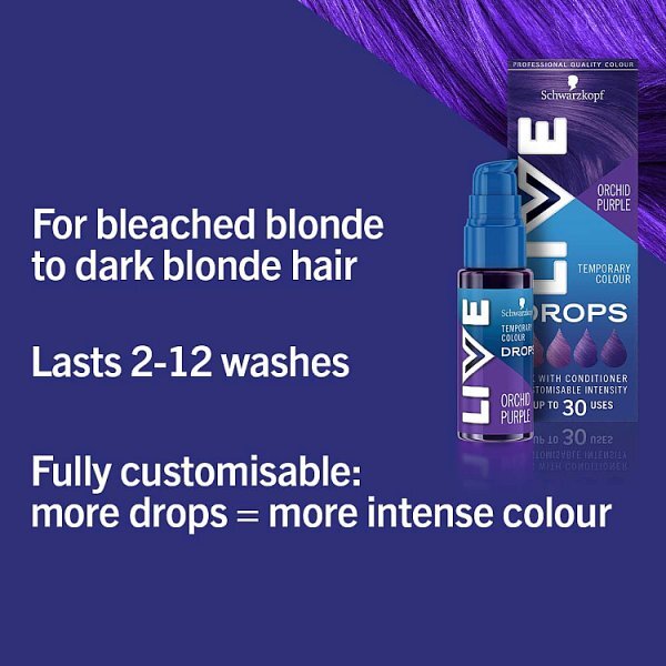 Schwarzkopf LIVE Drops Orchid Purple Temporary Hair Dye