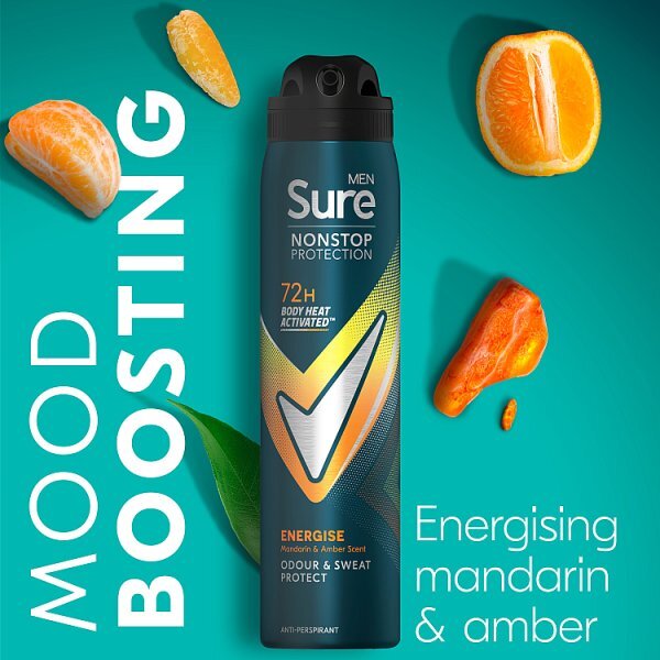 Sure Men Nonstop Protection Energise Anti-Perspirant Aerosol 250 ml