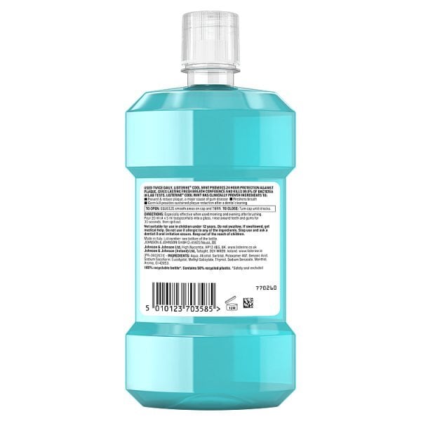 Listerine Cool Mint Anti-Bacterial Mouthwash 500ml