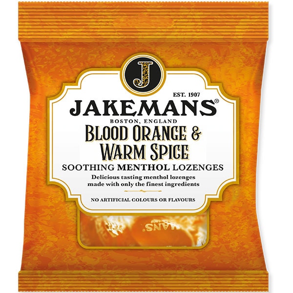 Jakemans Blood Orange And Warm Spice Menthol Lozenges 73G