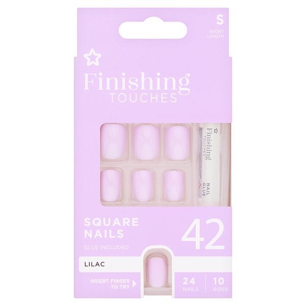 Finishing Touches Lilac Short Square Nail