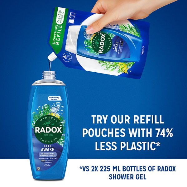 Radox Mineral Therapy Feel Awake 2-in-1 Shower Gel & Shampoo 450 ml