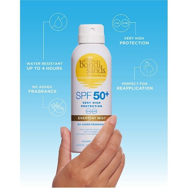 Bondi Sands Spf 50+ Aerosol Mist Spray Fragrance Free 160g