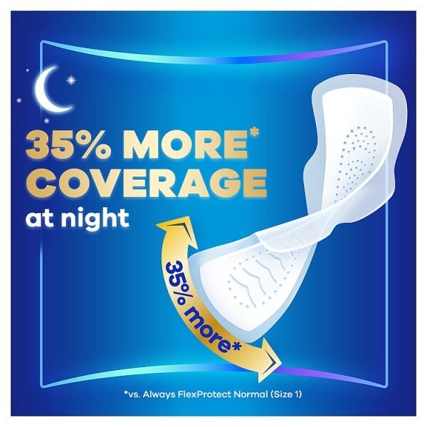 Always FlexProtect Sanitary Towel Night (Size 3) with Wings
