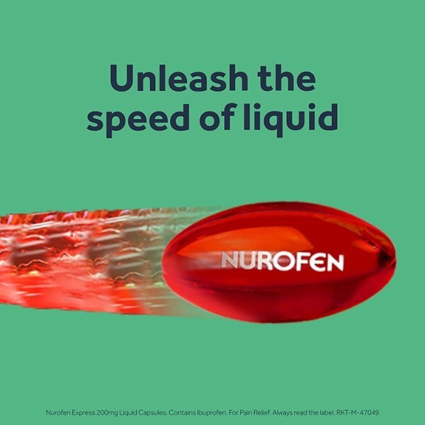 Nurofen Express Ibuprofen 200mg Liquid Capsules 30s