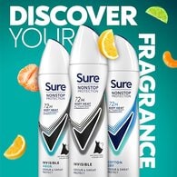 Sure Antiperspirant Deo Aerosol Nonstop Inv B&W 150ml