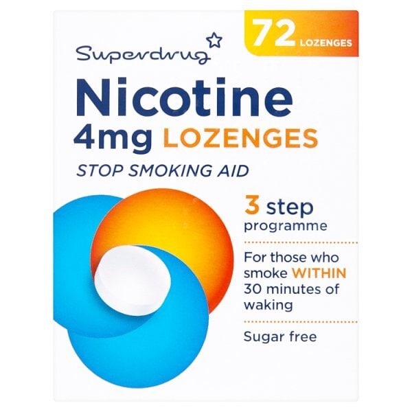 Superdrug 4mg Nicotine Lozenges X 72