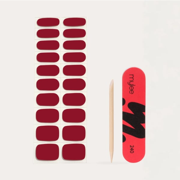 Mylee Gel Nail Wraps As Red As It Gets