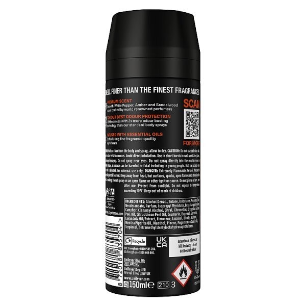 Lynx Fine Fragrance Collection Midnight Amber Premium Body Spray 150ml