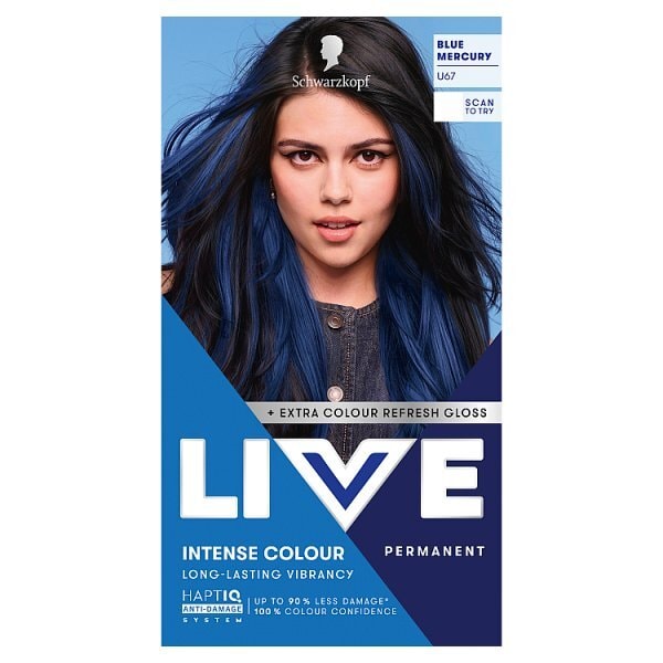 Schwarzkopf LIVE U67 Blue Mercury Permanent Hair Dye