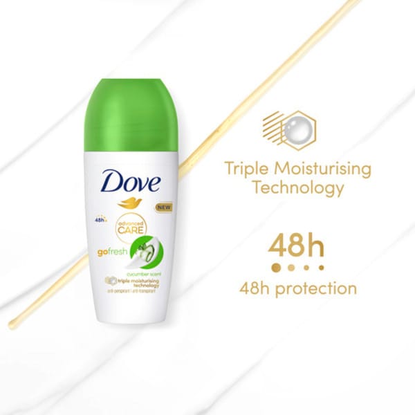 Dove Advanced Antiperspirant Deodorant Roll on Cucumber 50ml