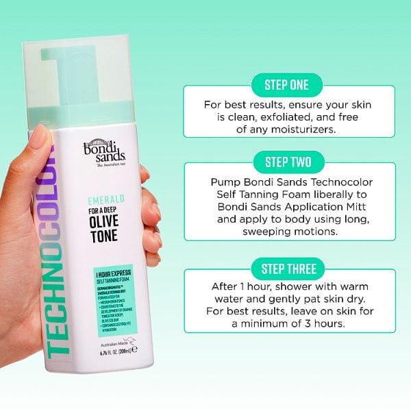 Technocolor 1 Hour Express Self Tanning Foam Emerald 200Ml