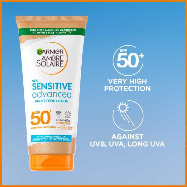 Garnier Ambre Solaire Sensitive Sun Cream SPF50+ 175ml